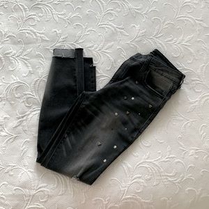 High waist dark jeans